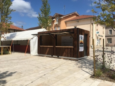 installation kiosque en biomateriaux