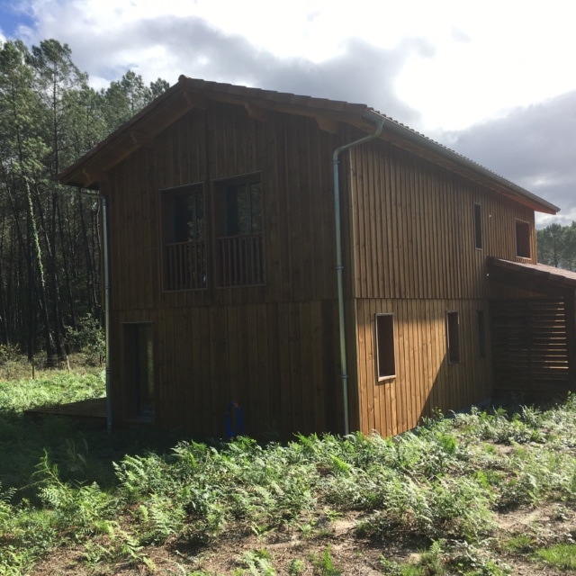 maison traditionnelle bois,maison tradi bois,maison ossature bois,maison ossature bois landes,charpente traditionnelle,maison d'architecte,maison d'architecte landes