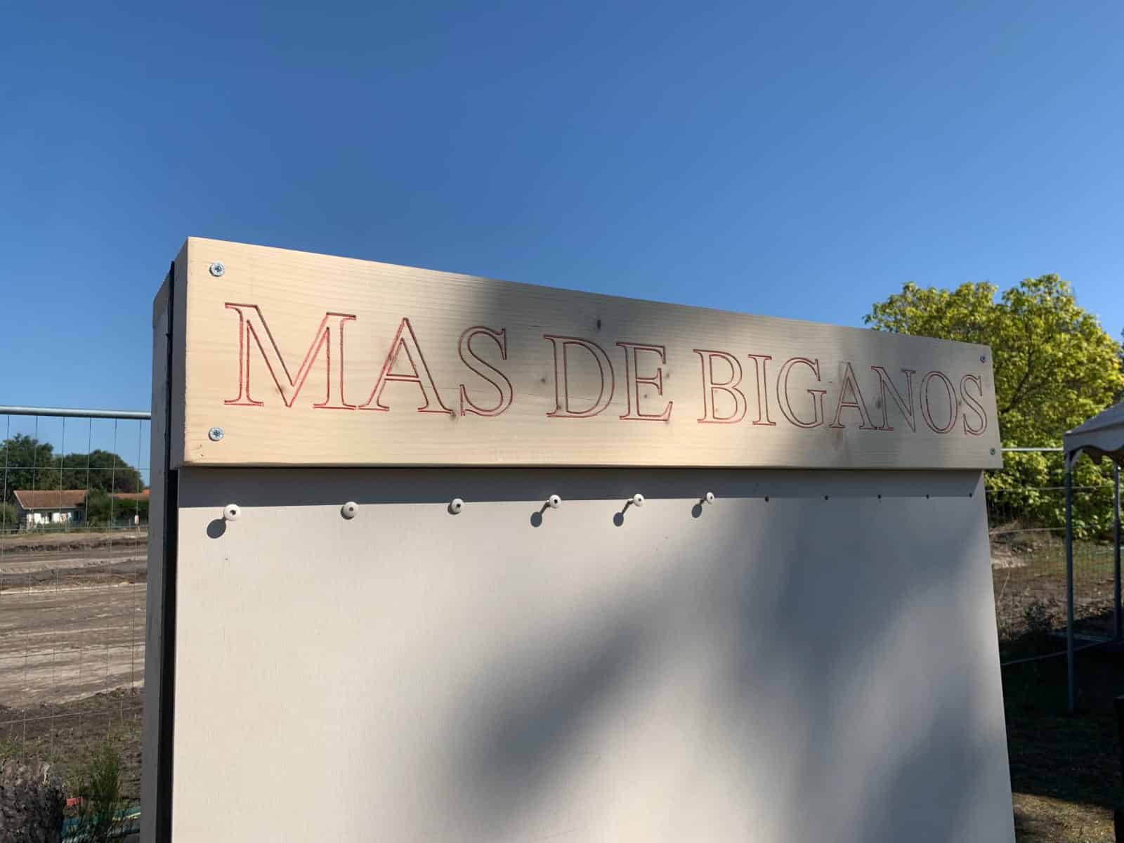 Premier bois de la MAS de Biganos pour la cérémonie d'inauguration du chantier.
